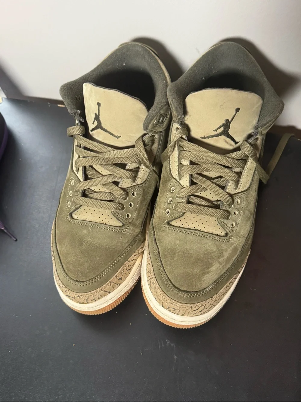 Jordan Men’s Sneakers in Olive Green and Tan